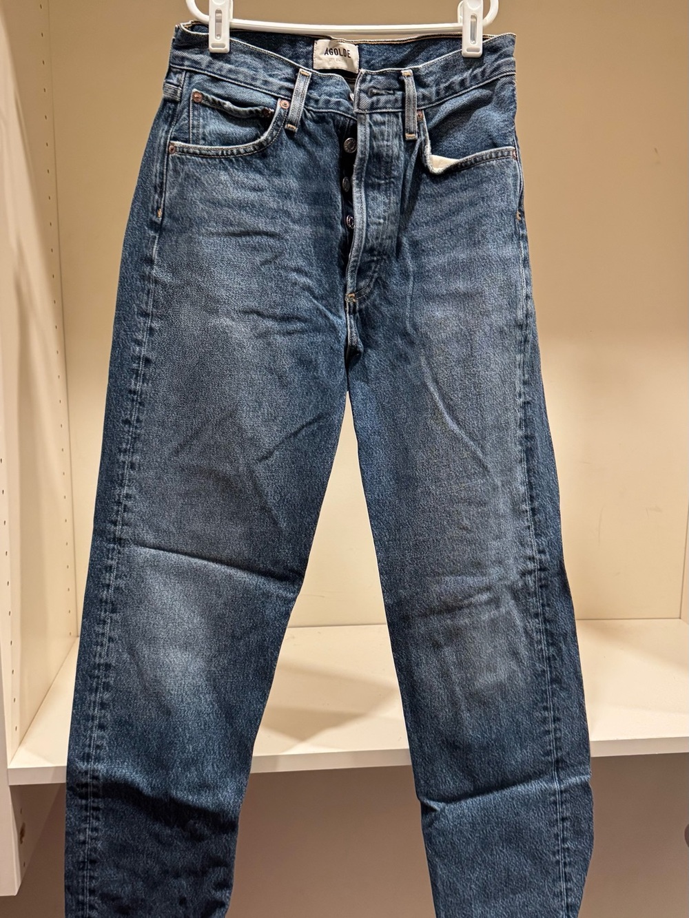 Agolde Blue Straight-Leg Jeans